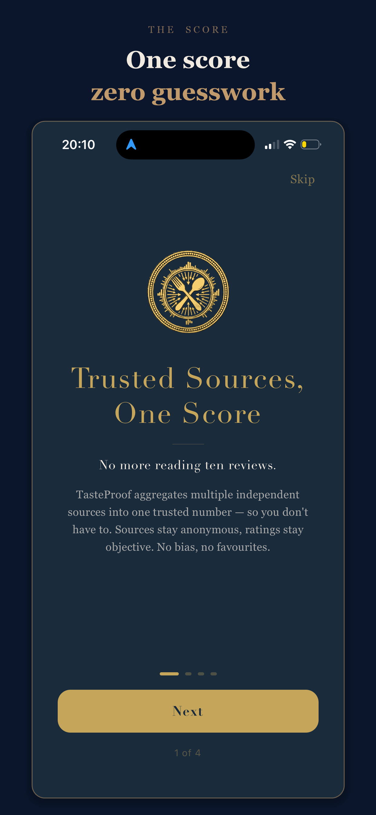 One score, zero guesswork
